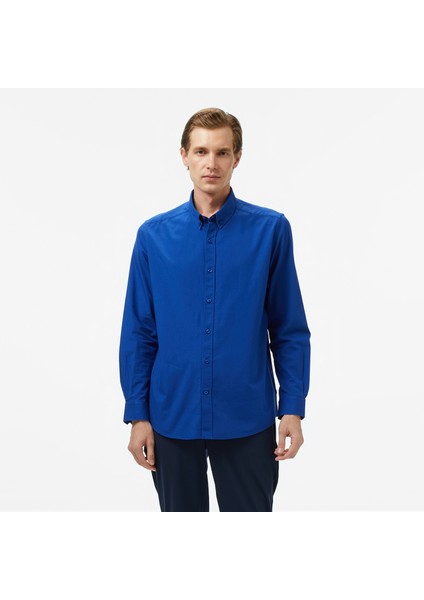 Erkek Mavi Classic Fit Gömlek