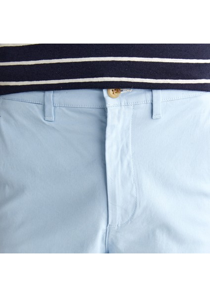 Erkek Mavi Slim Fit Şort