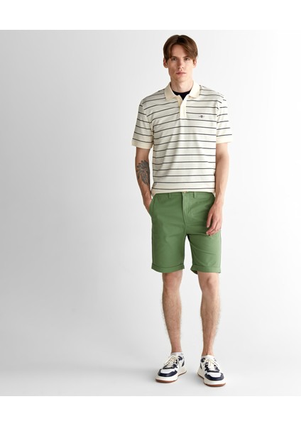Erkek Yeşil Slim Fit Şort