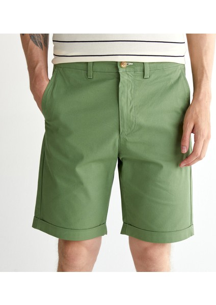 Erkek Yeşil Slim Fit Şort fırsatları