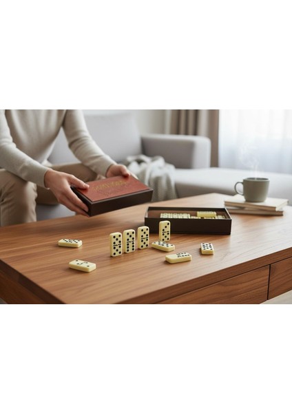Lüks Deri Kutulu Premium Domino Seti 28 Parça Spinner’lı Çift 6 Taş – 2-4 Oyuncu Yeni Yıl Hediyesi modelleri
