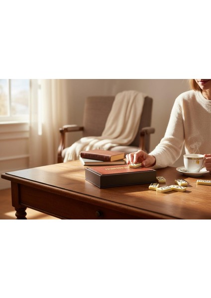 Lüks Deri Kutulu Premium Domino Seti 28 Parça Spinner’lı Çift 6 Taş – 2-4 Oyuncu Yeni Yıl Hediyesi fırsatları