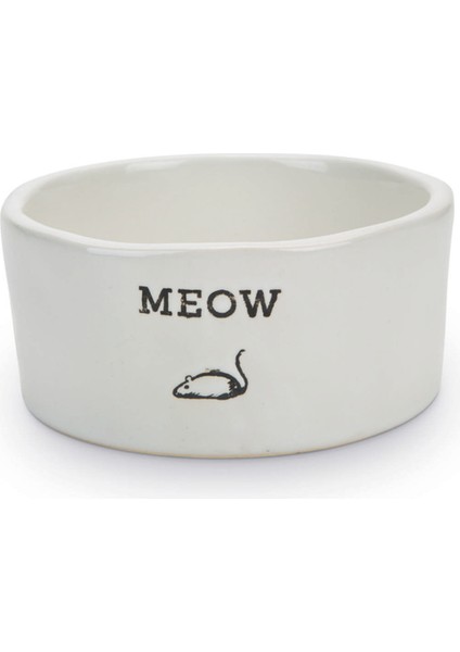Drnds Beeztees Kedi Mama Su Kabı, Porselen, Beyaz, 11,5cm, 330ML