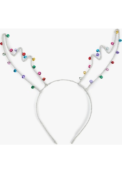 Geyik Boynuzu Detaylı Boncuklu Yılbaşı Tacı