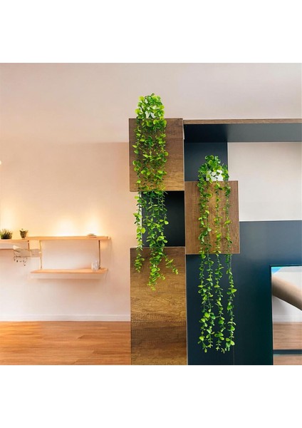 2 Adet, El Yapımı Mini Beton Saksıda 80 cm Yapay Sarkan Şimşir Anneler Günü Sevgililer Hediyesi fiyatları