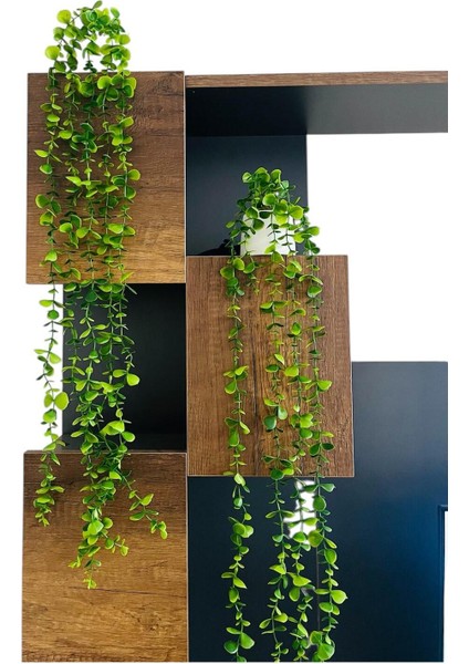 2 Adet, El Yapımı Mini Beton Saksıda 80 cm Yapay Sarkan Şimşir Anneler Günü Sevgililer Hediyesi modelleri