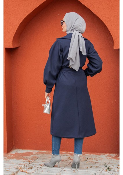 Olly Pileli Balon Kol Astarlı Kaşe Kaban-Laci indirimleri