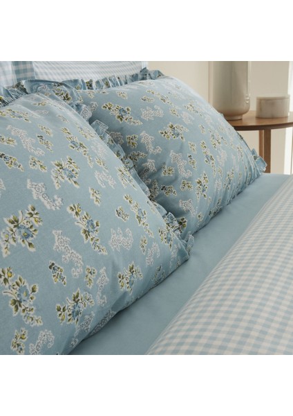 Carlo %100 Pamuk Tek Kişilik Nevresim Takımı Mavi fırsatları