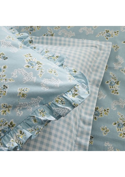 Carlo %100 Pamuk Tek Kişilik Nevresim Takımı Mavi indirimleri