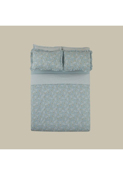 Carlo %100 Pamuk Tek Kişilik Nevresim Takımı Mavi