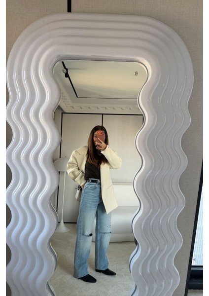 Lazer Kesikli Taşlamalı Jean