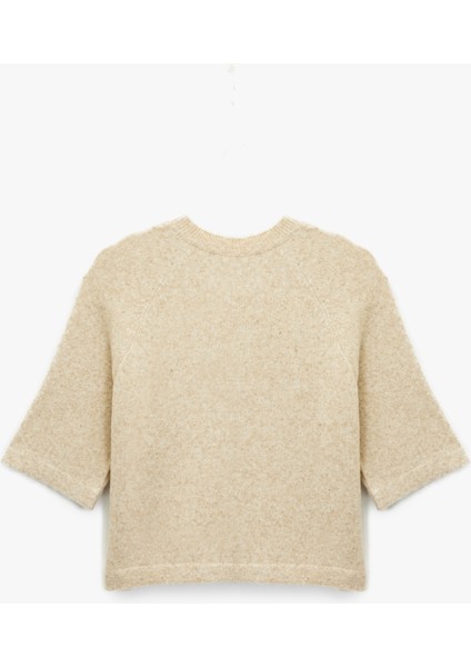 Bisiklet Yaka Yarım Kollu Triko Oversize Kazak fiyatları