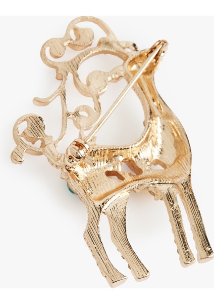 Taşlı Yılbaşı Temalı Çok Renkli Broş modelleri