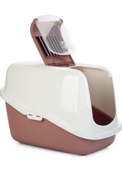 Mtxdpn Beeztees Kapalı Kedi Tuvaleti, Koku Filtreli, Pembe Beyaz, 56X39X39CM fiyatları