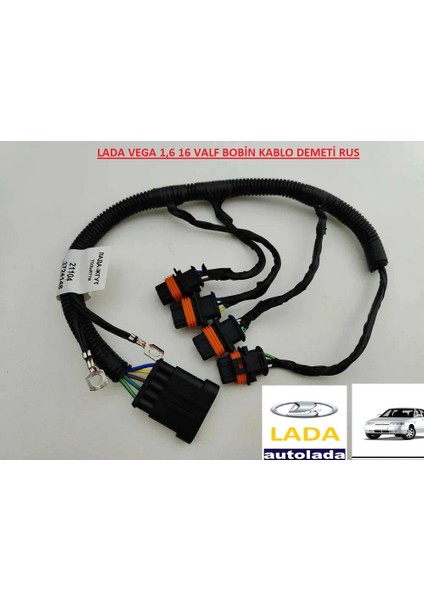 Lada Vega 2110 2111 2112 Ateşleme Bobin Buji Kablo Demeti 1600 cc 16V Orj Rus 21104372414800R