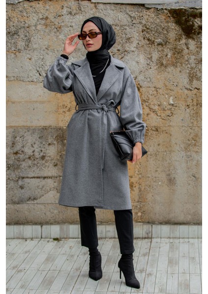 Balon Kol Astarsız Yün Kaşe Kaban-Ant indirimleri