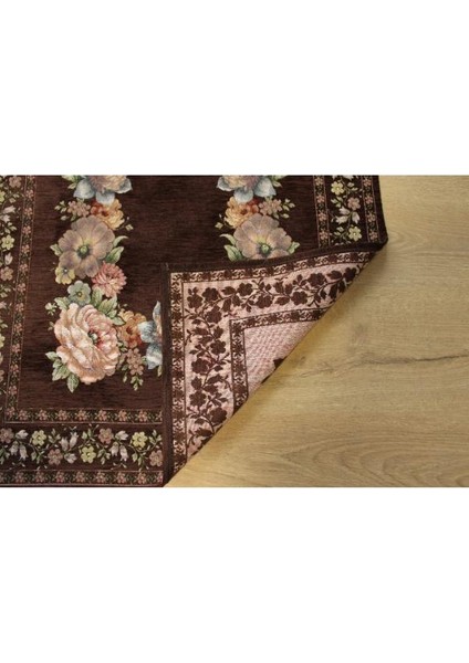 Kınay Acı Kahve Jakarlı Dokuma Goblen Dekoratif Astarsız Saçaksız Şönilli Seccade 70*115 fiyatları