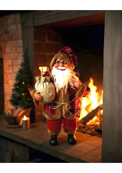 Yılbaşı Kırmızı Noel Baba Figür Biblo 62 Cm, Şık ve Dekoratif Ev Süsü fırsatları