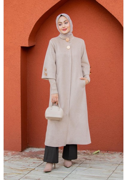 Jessy Angora Ribana Kollu Kaban-Bej