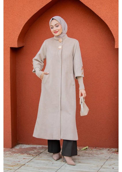 Jessy Angora Ribana Kollu Kaban-Bej indirimleri