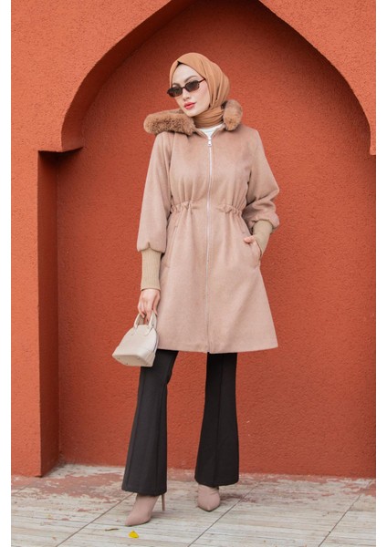 Lupi Kürk Kapşon Ithal Angora Kaban-Taba