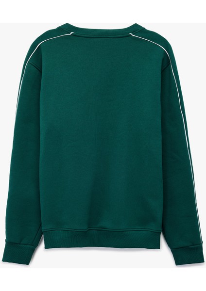 Bisiklet Yaka Uzun Kollu Baskılı Sweatshirt fiyatları