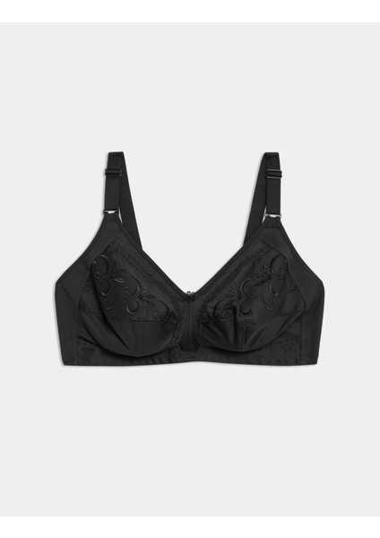 İşleme Detaylı Toparlayıcı Pamuklu Sütyen