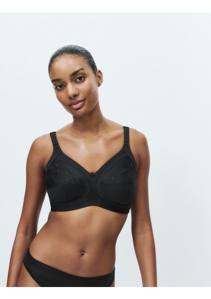 İşleme Detaylı Toparlayıcı Pamuklu Sütyen