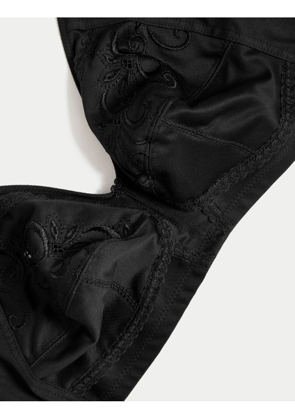 İşleme Detaylı Toparlayıcı Pamuklu Sütyen