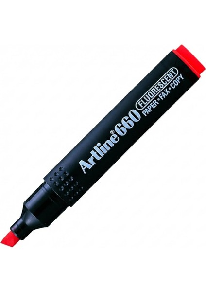 Fosforlu Kalem Kesik Uç Neon Renkler Kırmızı 12 Adet fiyatları