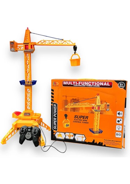 Sesli ve Işıklı Kablo Kumandalı Çok Fonksiyonlu Kule Vinç