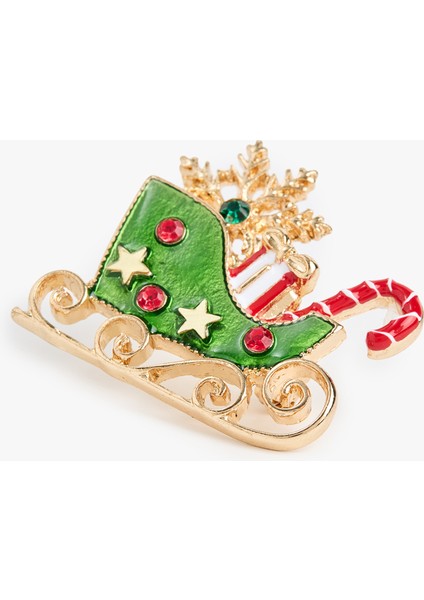 Yılbaşı Temalı Taşlı Broş modelleri