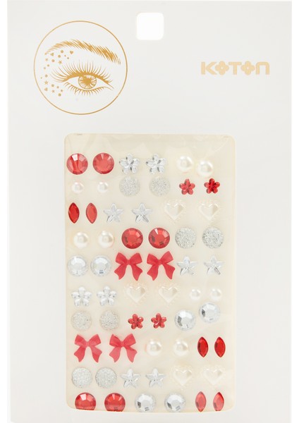 Çok Renkli Yılbaşı Temalı Yüz Sticker Seti