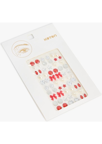 Çok Renkli Yılbaşı Temalı Yüz Sticker Seti fiyatları