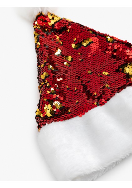 Pullu Payet Detaylı Ponponlu Yılbaşı Şapkası modelleri