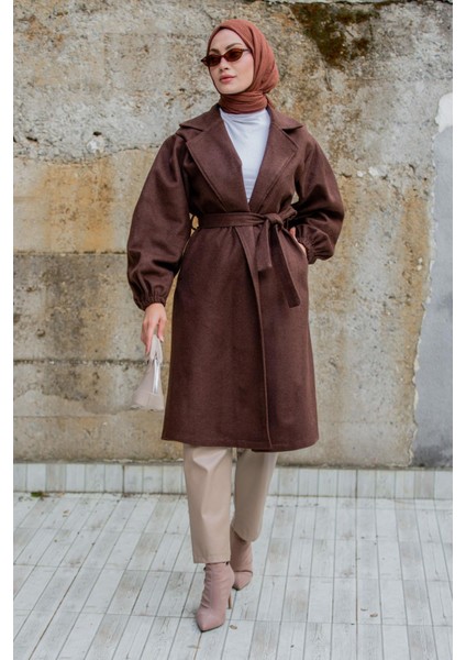 Balon Kol Astarsız Yün Kaşe Kaban-Khv indirimleri