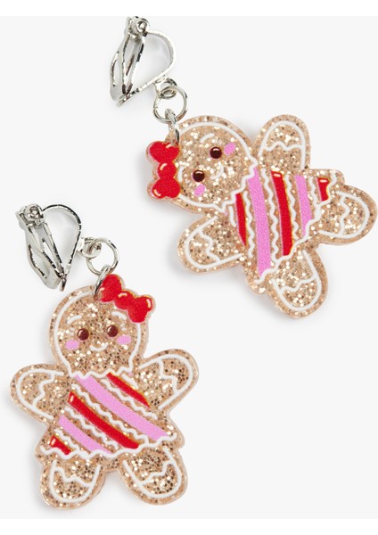 Çok Renkli Sallantılı Klipsli Kurabiye Küpe modelleri