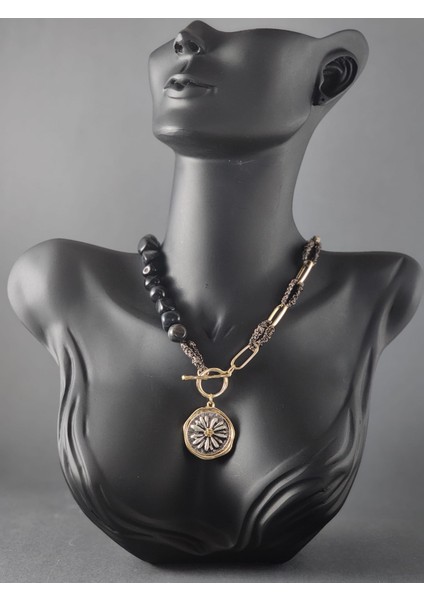 Birtaz Siyah Akik Doğaltaş Kolye fiyatları