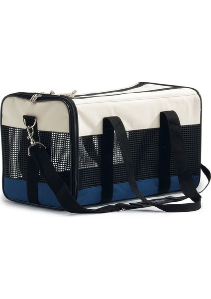 Drnds Beeztees Köpek Taşıma ve Seyahat Çantası, Krem/mavi, 43X25X27CM