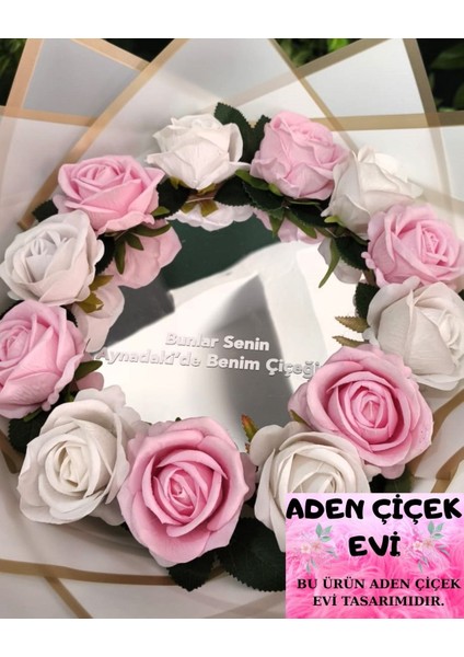 Aynalı Buket Bunlar Senin Aynadaki Benim Çiçeğim❤️💕💖sevdiklerinize Özel Gün Hediyesi modelleri