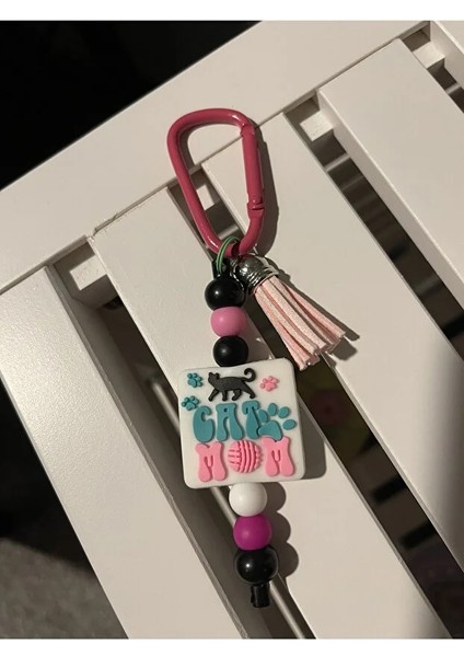 Cat Mom Yazılı Anahtarlık - Çanta Aksesuarı - Charm fiyatları