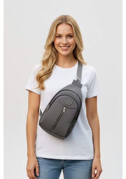 Unisex Su Geçirmez Krinkıl Kumaşlı Fermuarlı 3 Bölmeli Çapraz Body Bag Vücut fiyatları