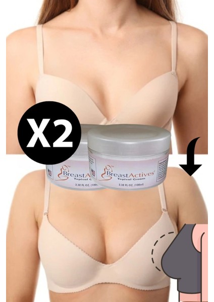 Süper Breast Actives Kadınlara Özel Göğüs Aktifleştirici Masaj Bakım Kremi 100 ml 2 Adet
