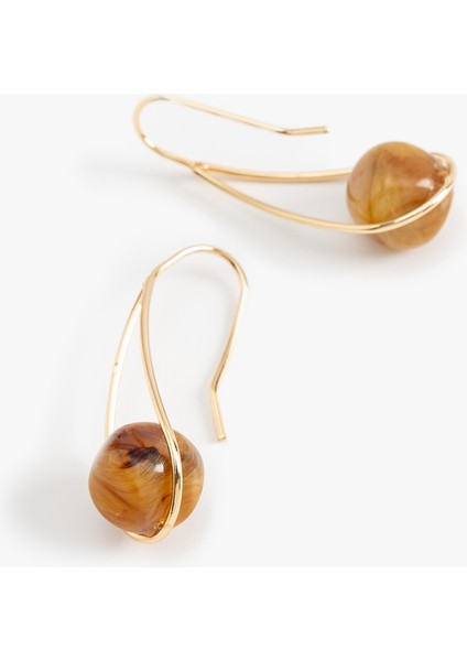 Sallantılı Küpe Taşlı Çelik Karışımlı modelleri