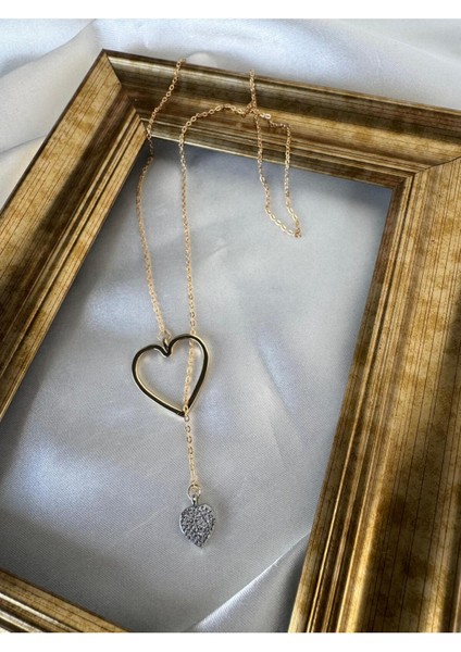 Zirkon Taşlı Sallantılı Kalp Kolye modelleri