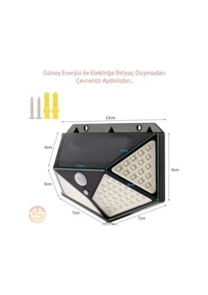 Solar Bahçe Aydınlatma Lambası 100 Led indirimleri