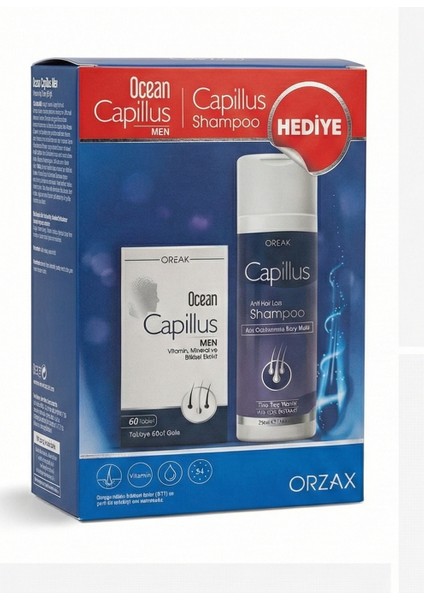Asfstore Ocean Capillus Men 60 Tablet + Capillus Şampuan 200 ml Hediyeli