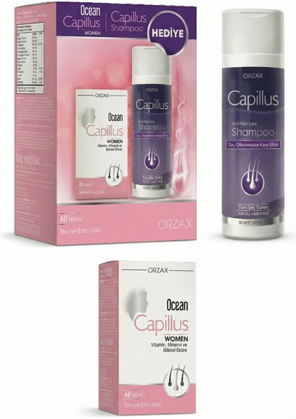 Ocean Capillus Women Kadın Şampuan Hediyeli 60 Tablet fiyatları