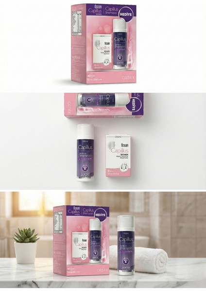 Ocean Capillus Women Kadın Şampuan Hediyeli 60 Tablet modelleri