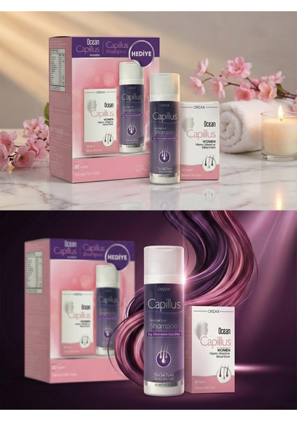 Ocean Capillus Women Kadın Şampuan Hediyeli 60 Tablet fırsatları